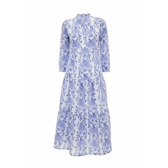 RO'S GARDEN Exclusive Bluefanny Rio Midi Dress SZ XS NWT Retail $200 Tuckernuck - Picture 8 of 8